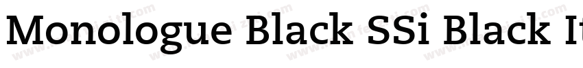 Monologue Black SSi Black Italic字体转换